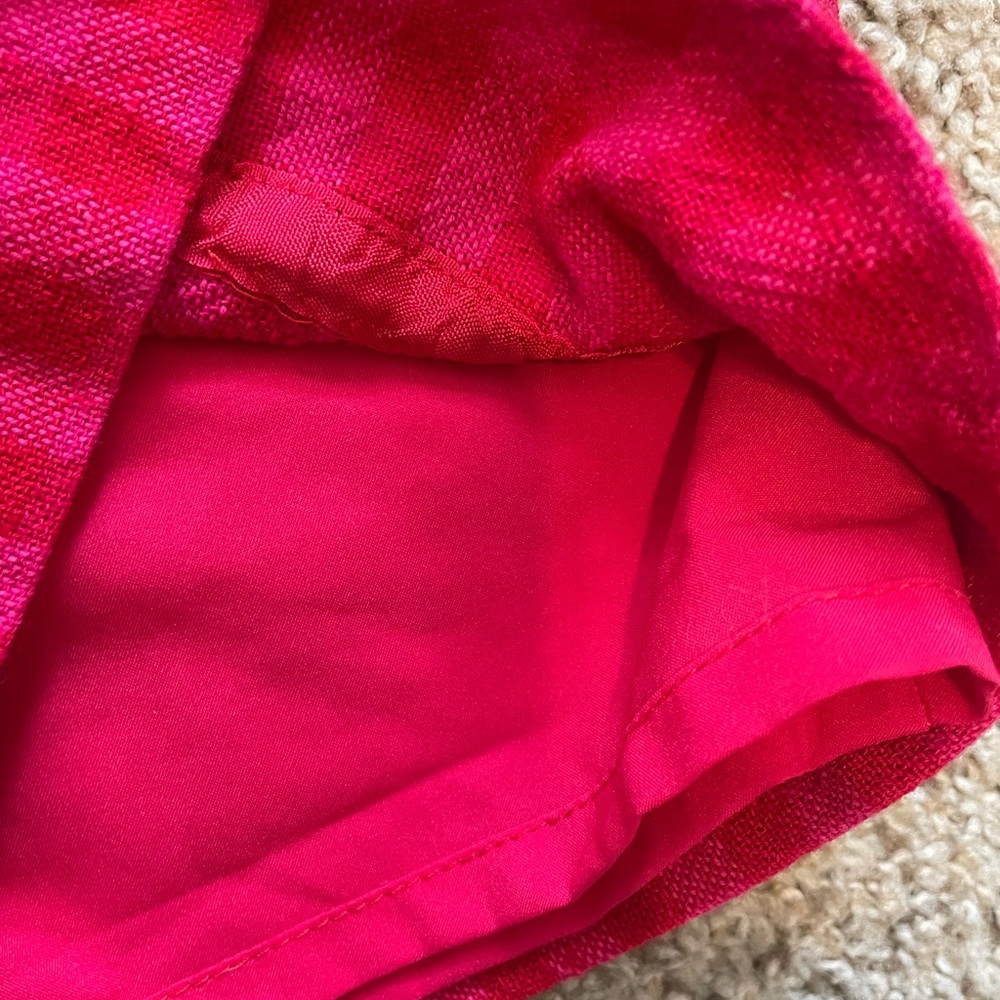 J. Crew Red Pink Gingham Shorts Tailored Checked Pockets - Picture 3 of 4
